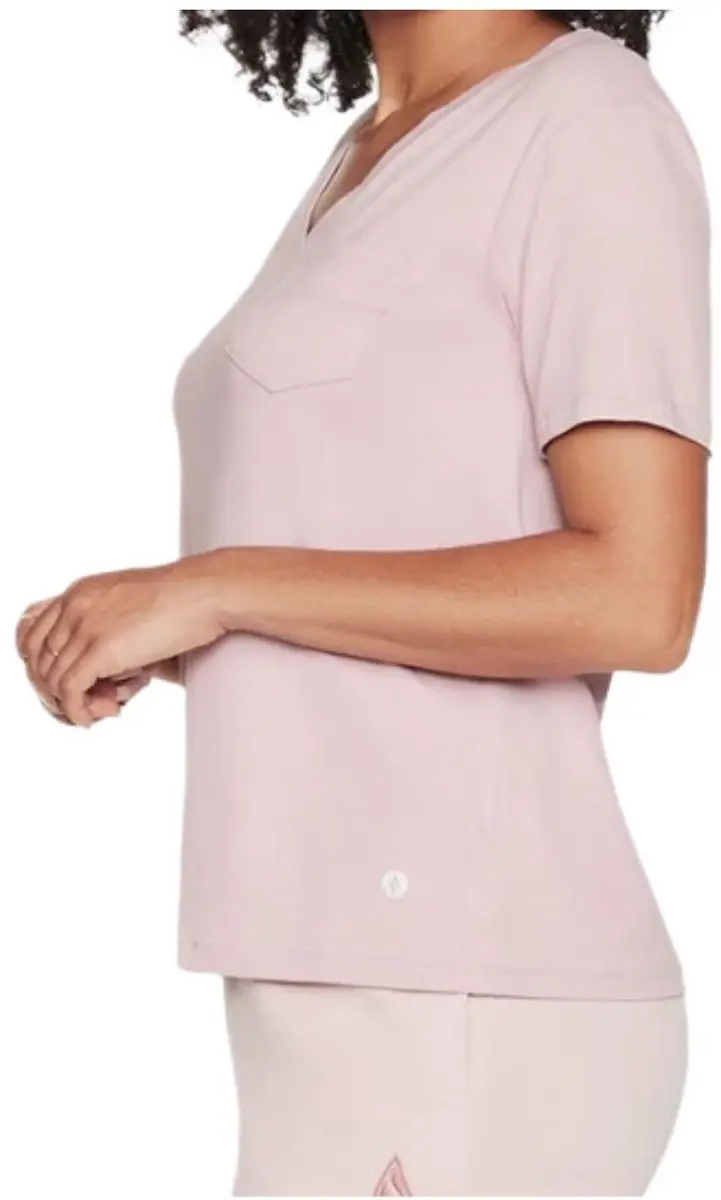 Skechers Godri Serene V-hals T-shirt Dames - Roze M