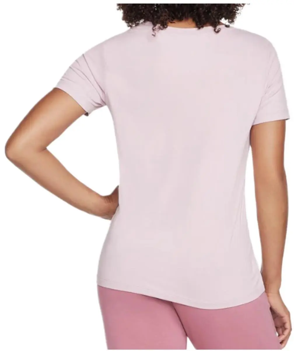 Skechers Godri Serene V-hals T-shirt Dames - Roze M
