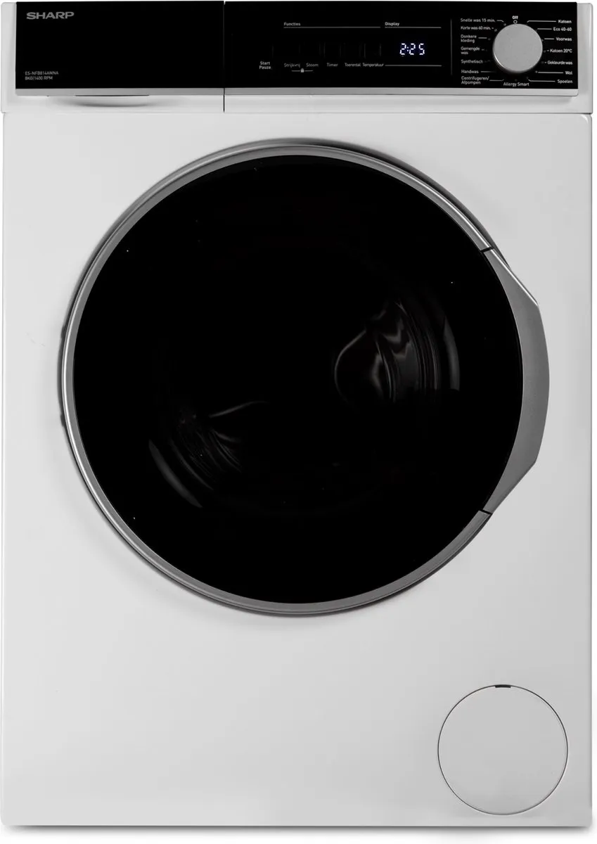 Sharp ESNFB814AWNABX Wasmachine 8 kg 1400 toeren