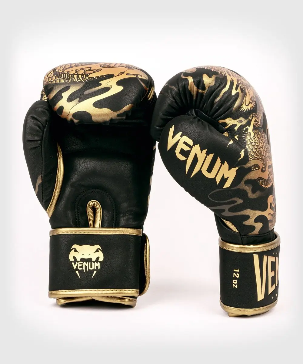 Venum Dragon's Flight Bokshandschoenen 14oz - Zwart/Brons