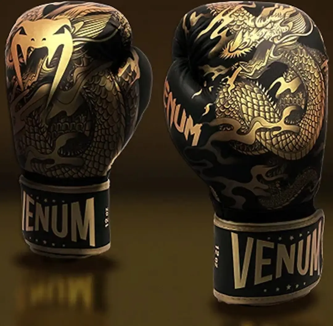 Venum Dragon's Flight Bokshandschoenen 14oz - Zwart/Brons - afbeelding 6 van 6
