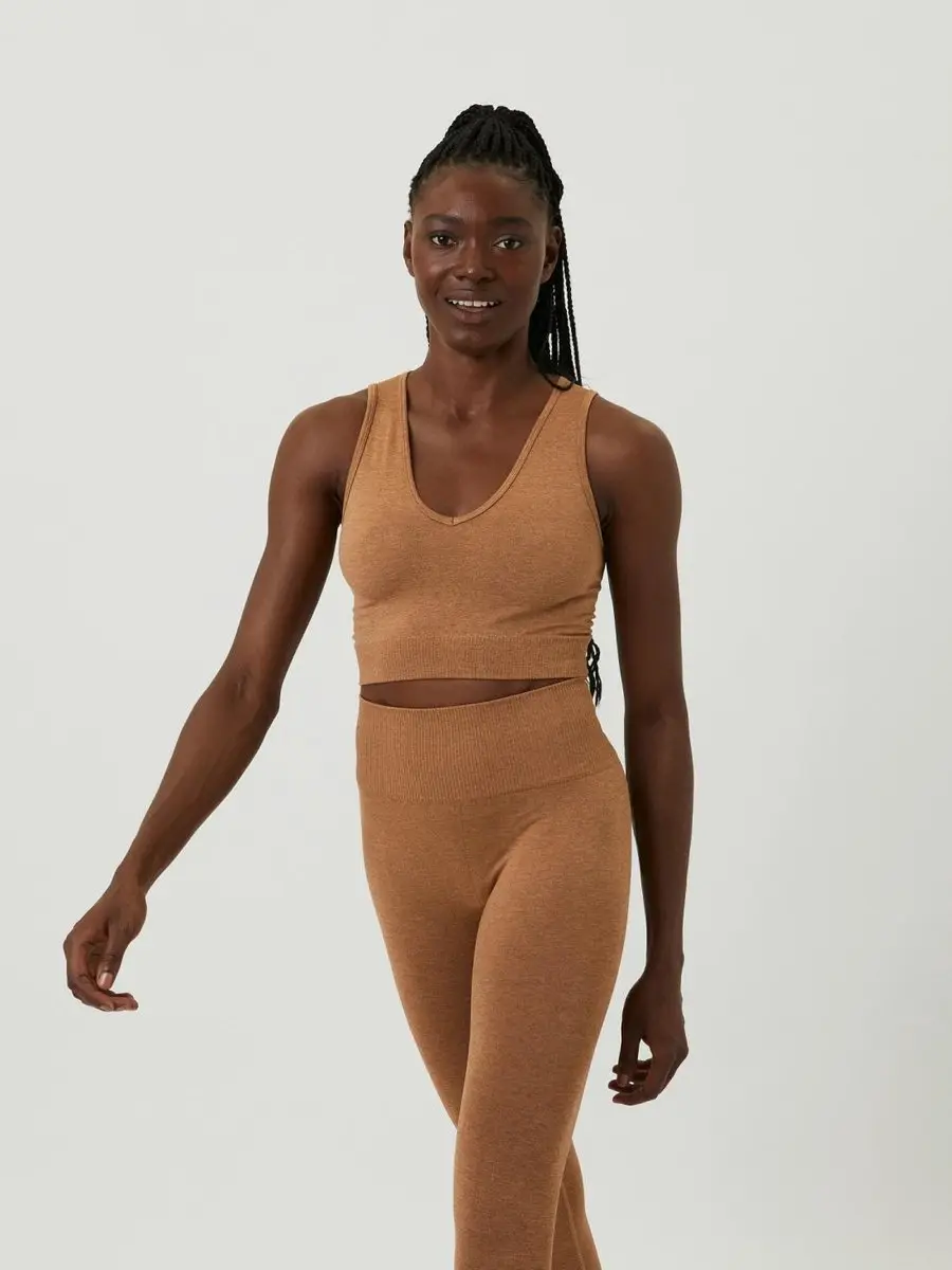 Björn Borg STHLM Seamless Light Crop Tanktop - Beige M/L