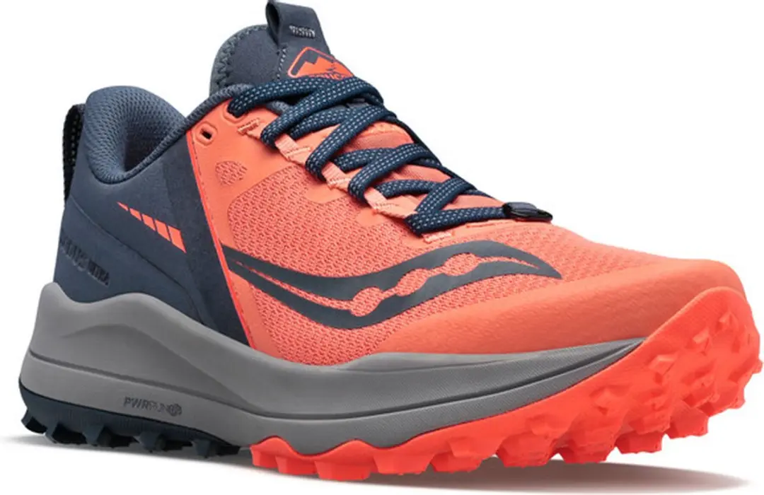 Saucony Xodus Ultra Dames Sportschoenen - Trail 43 - grijs/roze