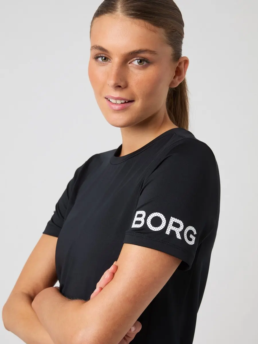 Björn Borg Dames Sportshirt Korte Mouw - Gerecycled Polyester - Maat L