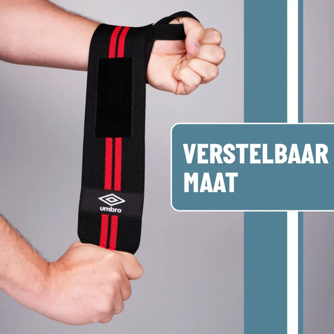 Umbro Polsbeschermers 45cm - 2 Stuks - Rood/Zwart
