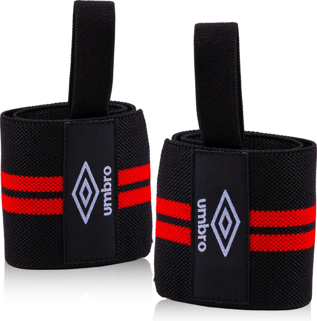 Umbro Polsbeschermers 45cm - 2 Stuks - Rood/Zwart