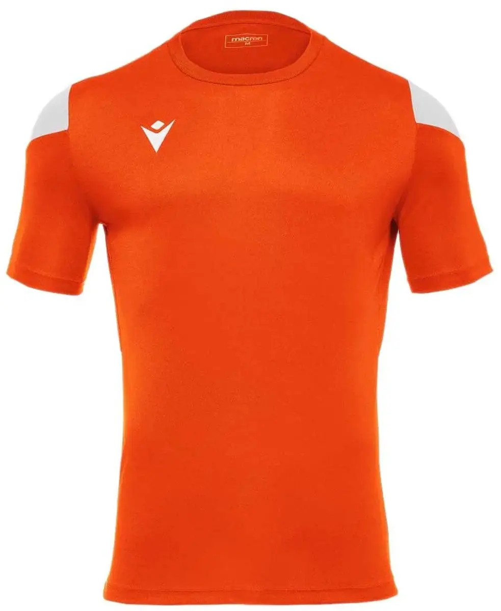 Macron Polis Shirt Korte Mouw Heren - Oranje/Wit XL