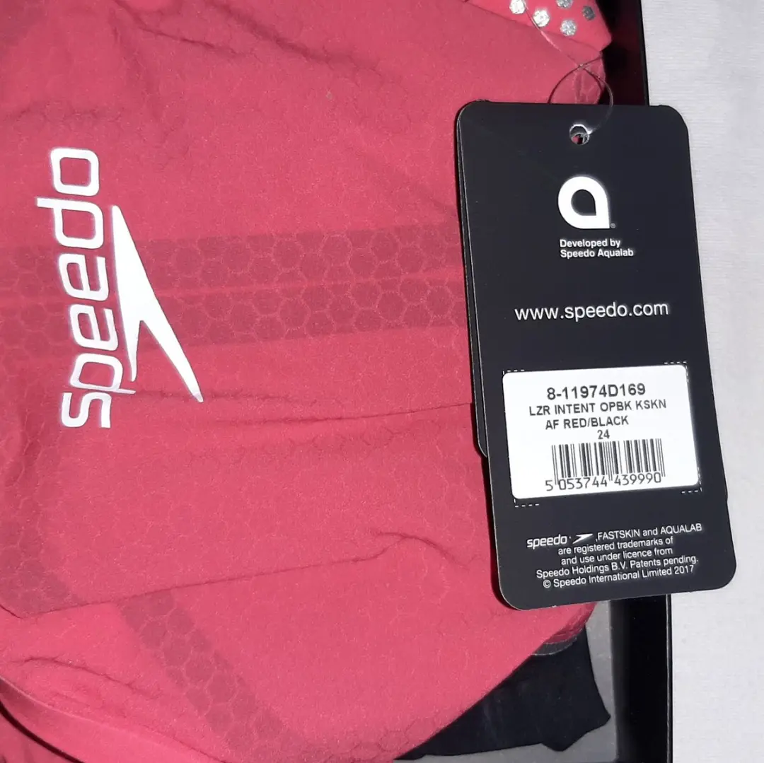 Speedo LZR Pure Intent Fastskin Kneeskin - Rood/Zwart - Maat 24