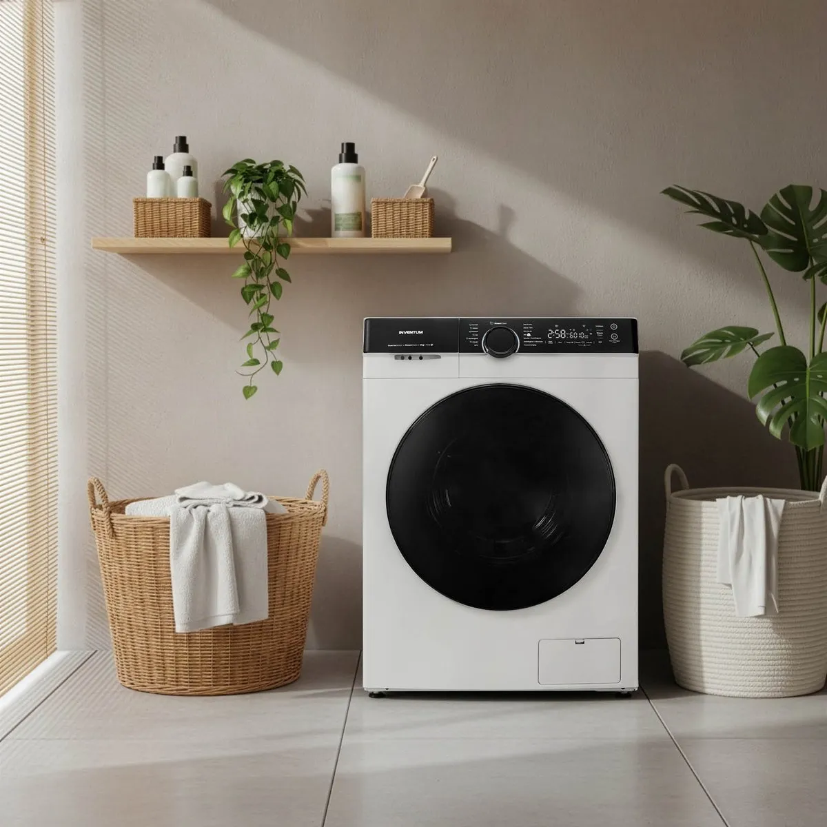 Inventum VWM9010W Wasmachine 9kg - 14 Programma's - 1400 Toeren - Wit/Zwart