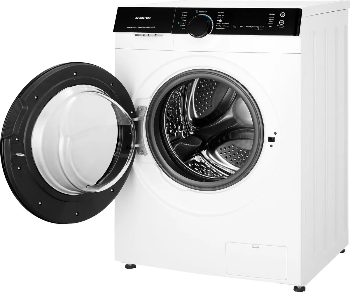 Inventum VWM9010W Wasmachine 9kg - 14 Programma's - 1400 Toeren - Wit/Zwart