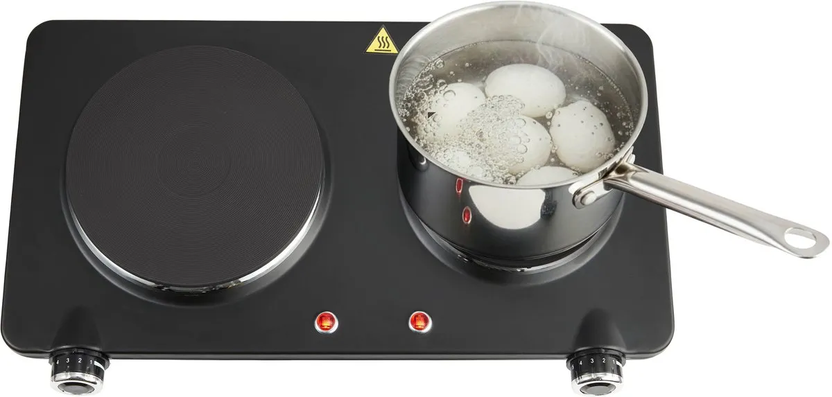 Inventum KP602B Vrijstaande Elektrische Kookplaat 2-pits