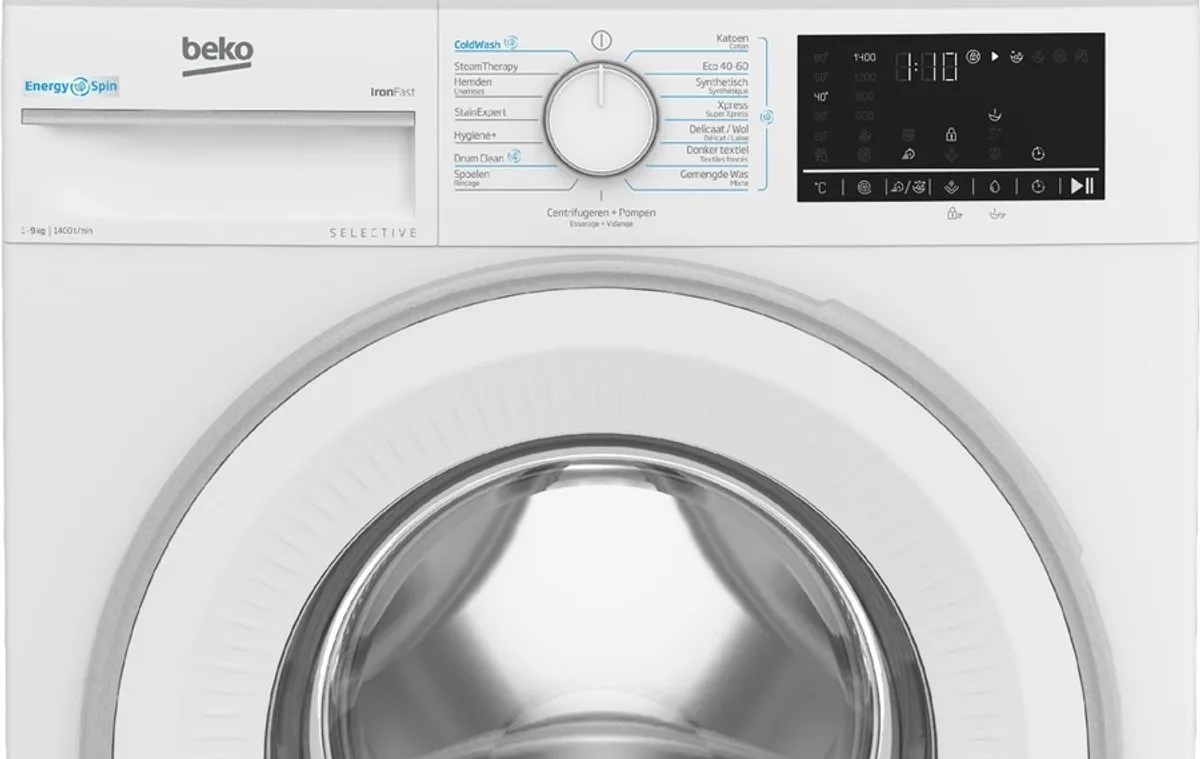 Beko B3WM49410W2 Wasmachine 9 kg - Wit - afbeelding 6 van 6