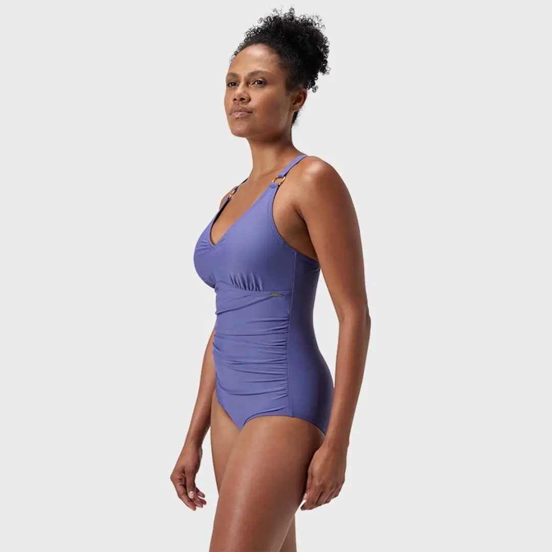 Speedo Shaping V-Neck Dames Sportbadpak - Blauw
