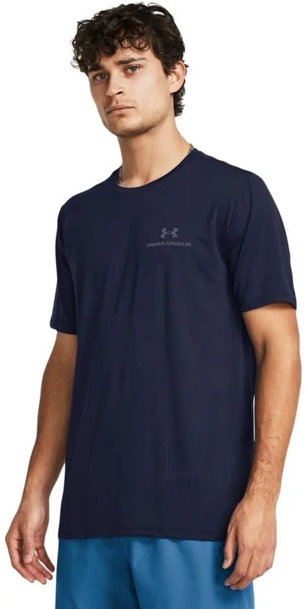 Under Armour Vanish Energy SS Shirt Heren - L - Donkerblauw