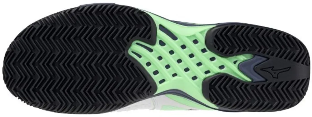 Mizuno Wave Exceed Tour 6 CC Tennisschoenen - 44.5 - Wit/Indigo/Neon Mint