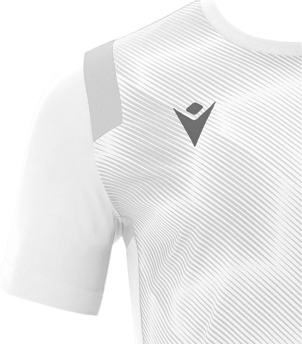 Macron Rodders Shirt Korte Mouw Kinderen 122/128 - Wit/Zilver