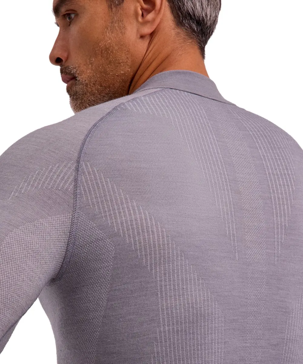 Falke Wool-Tech Zip Neck Shirt - M - Grijs