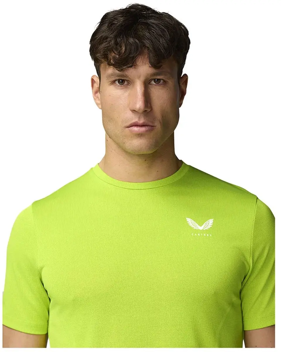 Castore CMD30841 T-shirt - M - Acid Lime/Reflecterend Wit