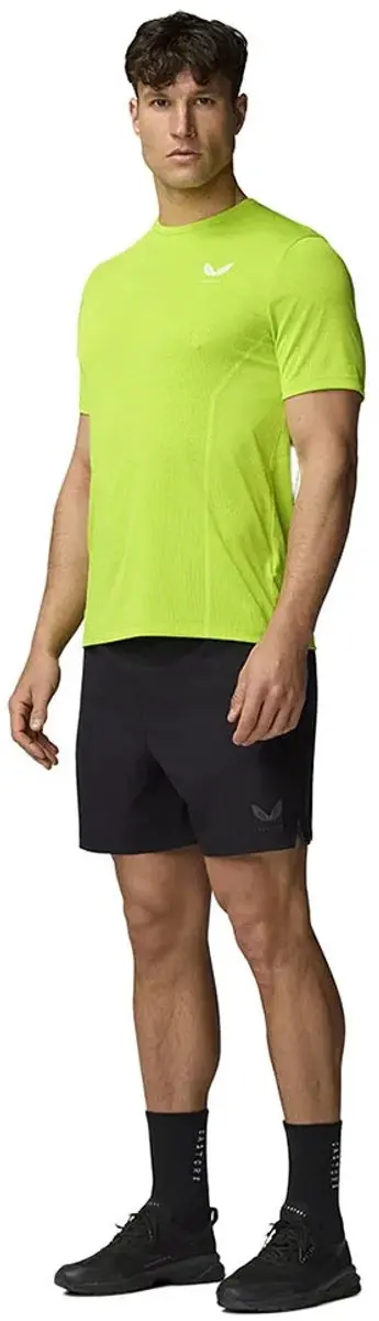 Castore CMD30841 T-shirt - M - Acid Lime/Reflecterend Wit