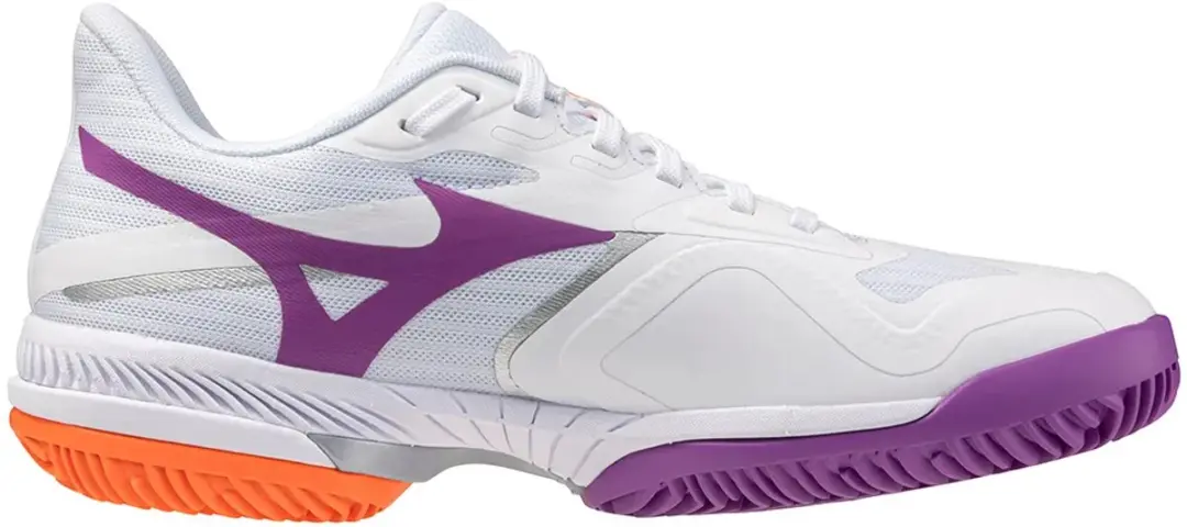 Mizuno Wave Exceed Court CC Schoenen - Wit/Dahlia/Lava - 39