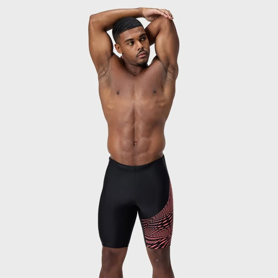 Speedo Eco Medley Logo Jammer Heren XXL - Zwart/Koraalrood