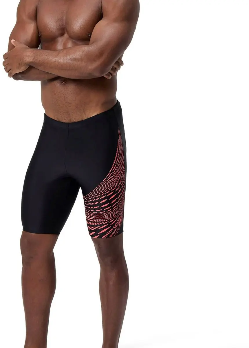 Speedo Eco Medley Logo Jammer Heren XXL - Zwart/Koraalrood