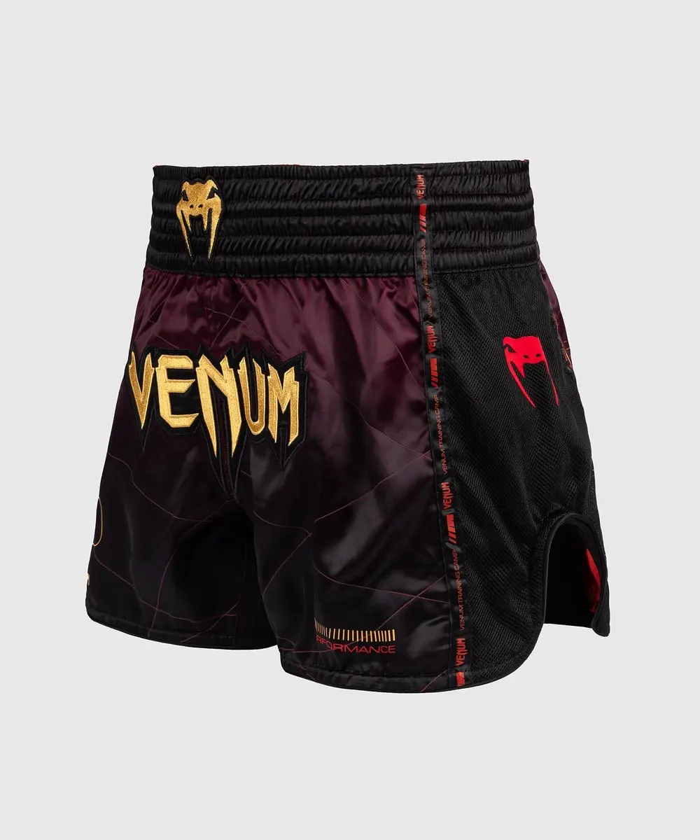 Venum Tactical XT Muay Thai Shorts L - Bordeaux/Zwart/Goud