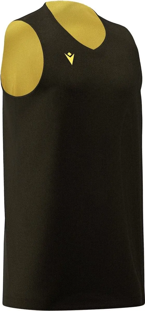 Macron Idaho Reversibel Shirt Kinderen - Zwart/Geel - 122/128