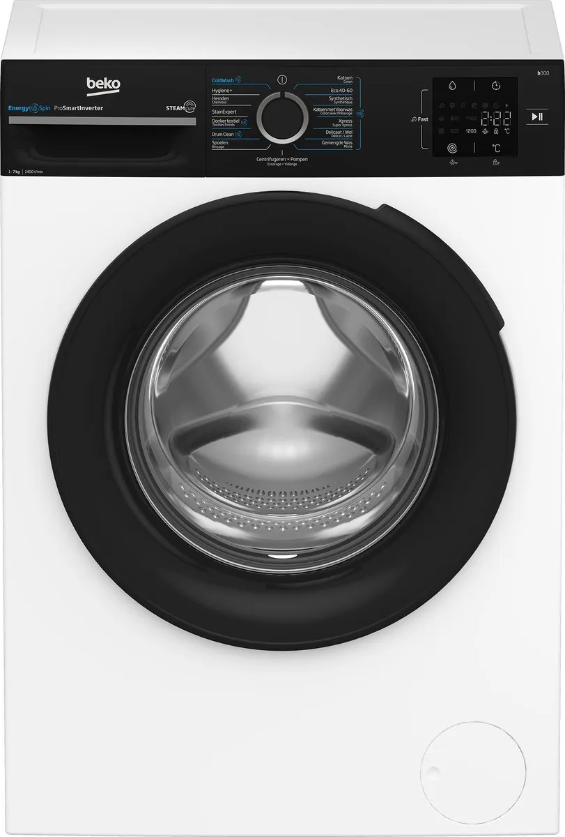Beko BM3WFU3741B Wasmachine Voorlader 7kg 1351 RPM