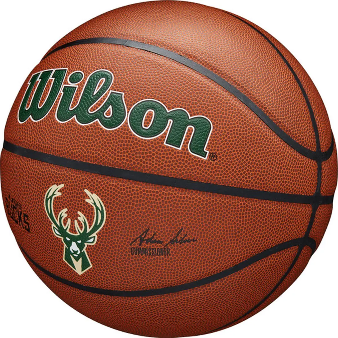 Wilson NBA Team Alliance Milwaukee Bucks Basketbal - 7 - Groen - afbeelding 6 van 6