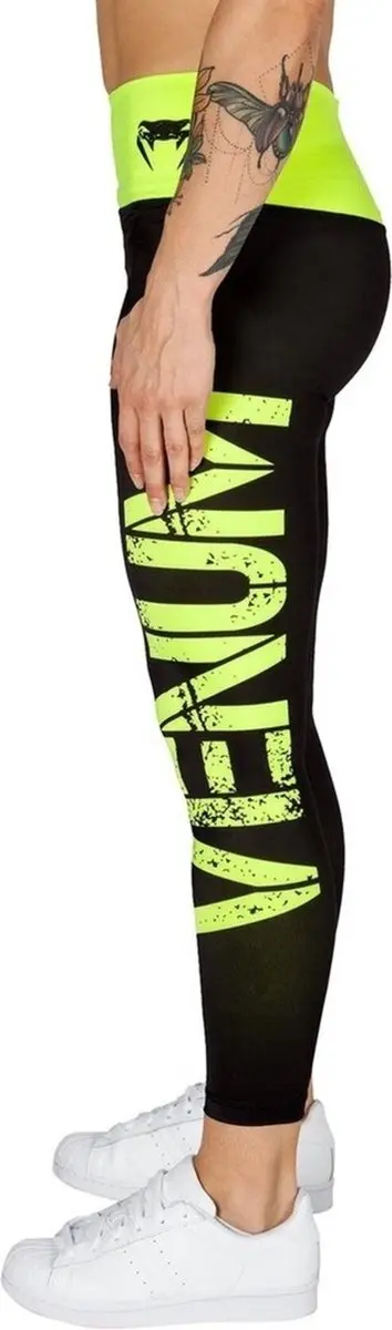 Venum Dames Power Sport Legging - L - Zwart/Neo Geel
