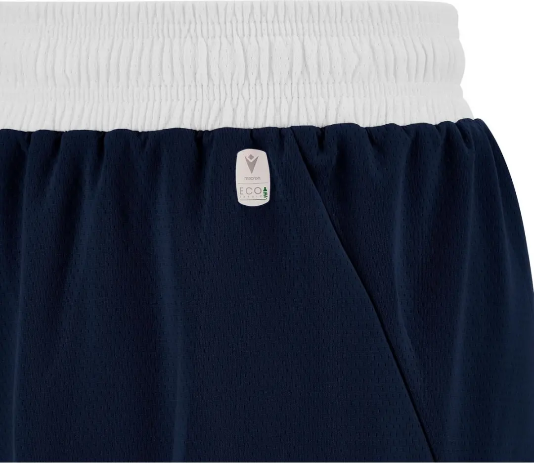 Macron Kansas Eco Basketbalshort Heren XS - Marine/Wit