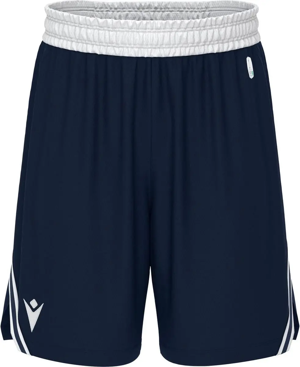 Macron Kansas Eco Basketbalshort Heren XS - Marine/Wit