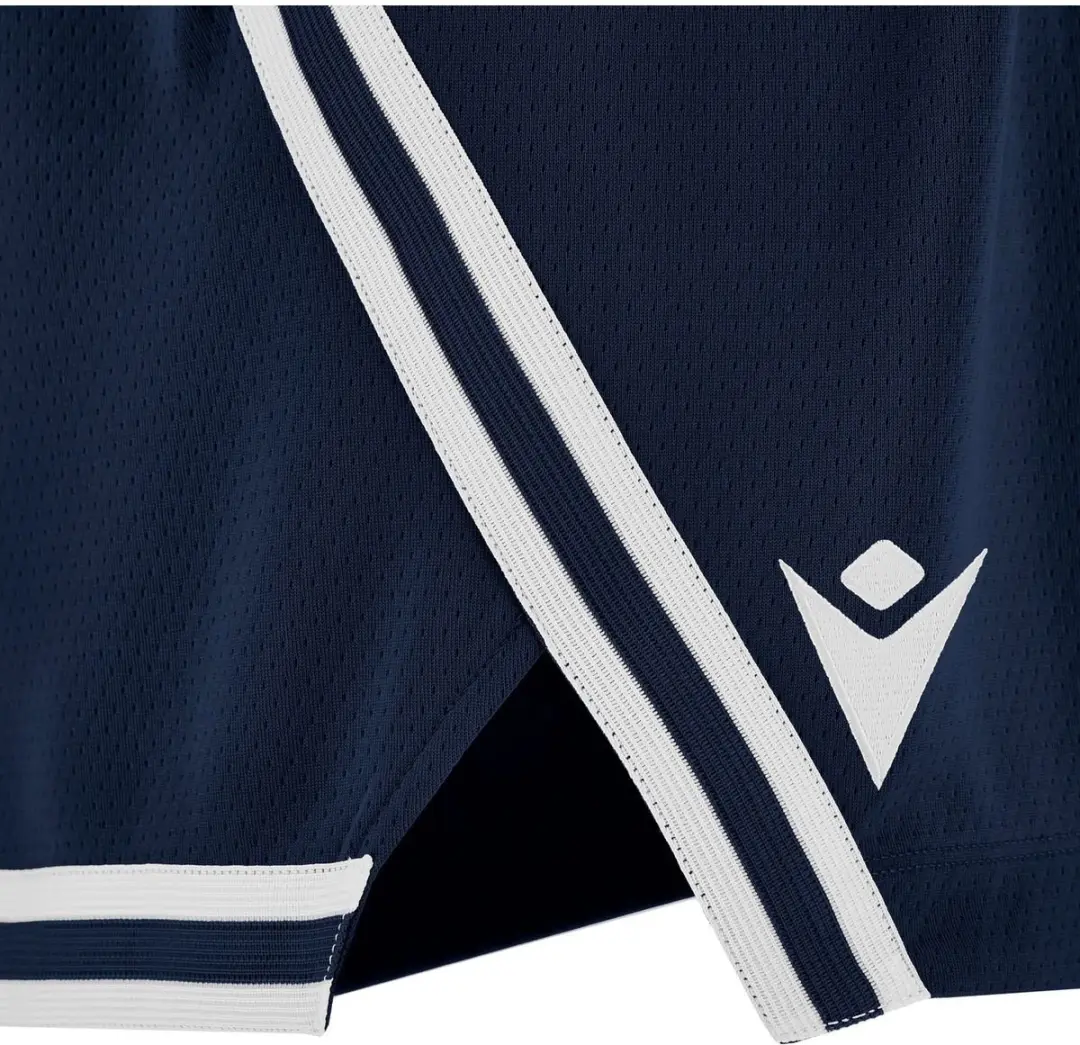Macron Kansas Eco Basketbalshort Heren XS - Marine/Wit