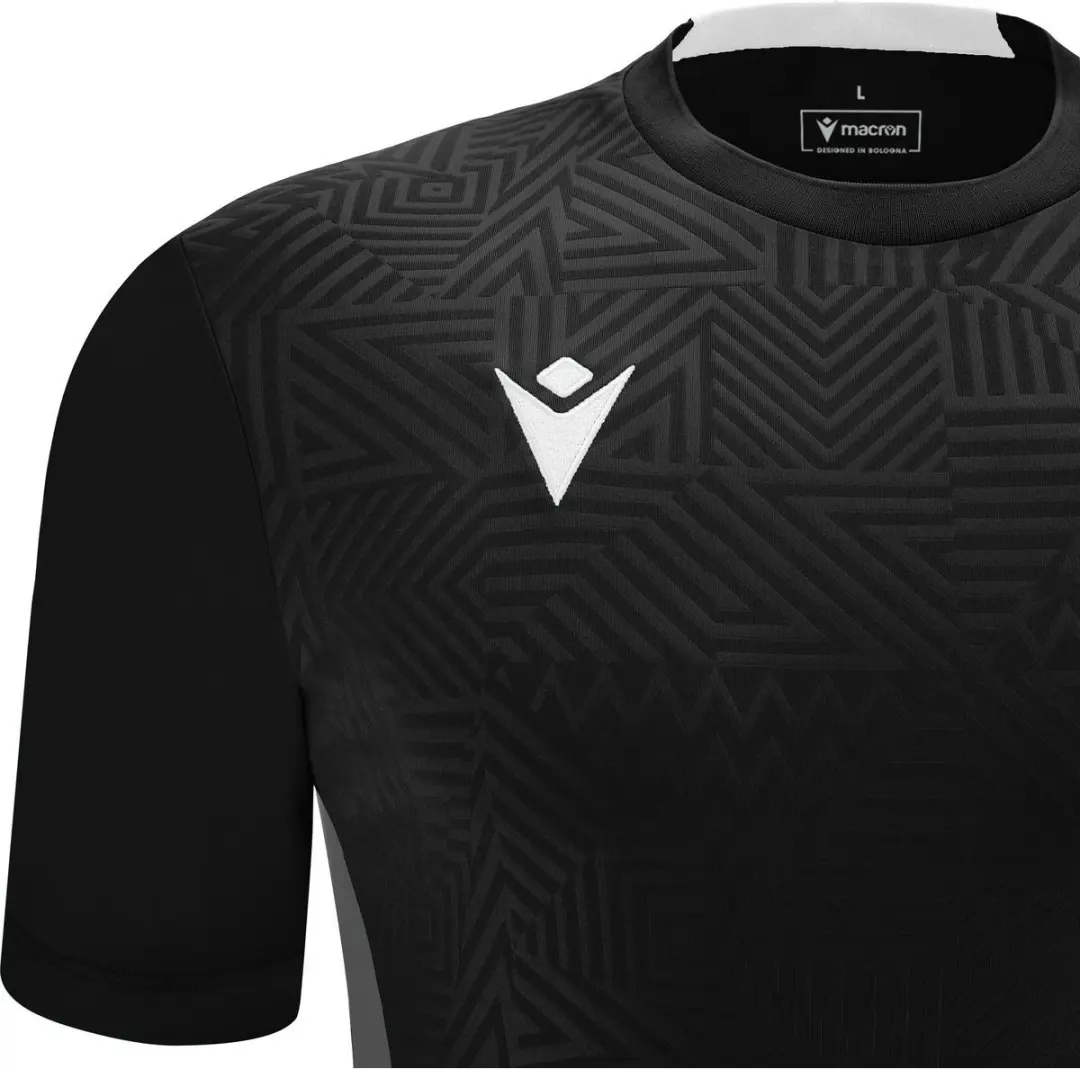 Macron Shedir Shirt Heren - Korte mouw - L - Zwart/Wit
