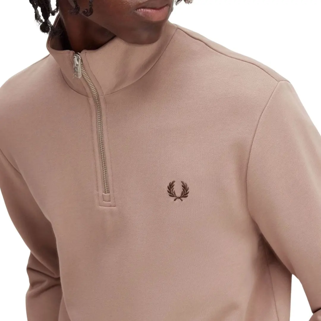 Fred Perry Half Zip Sweatshirt M3574-S52 - Roze - afbeelding 6 van 6