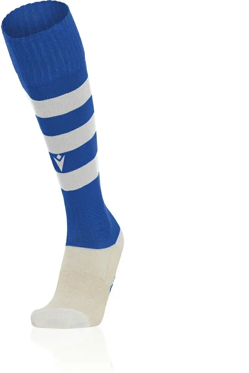 Macron Hoops Voetbalkousen Royal/Wit - Maat 35/38