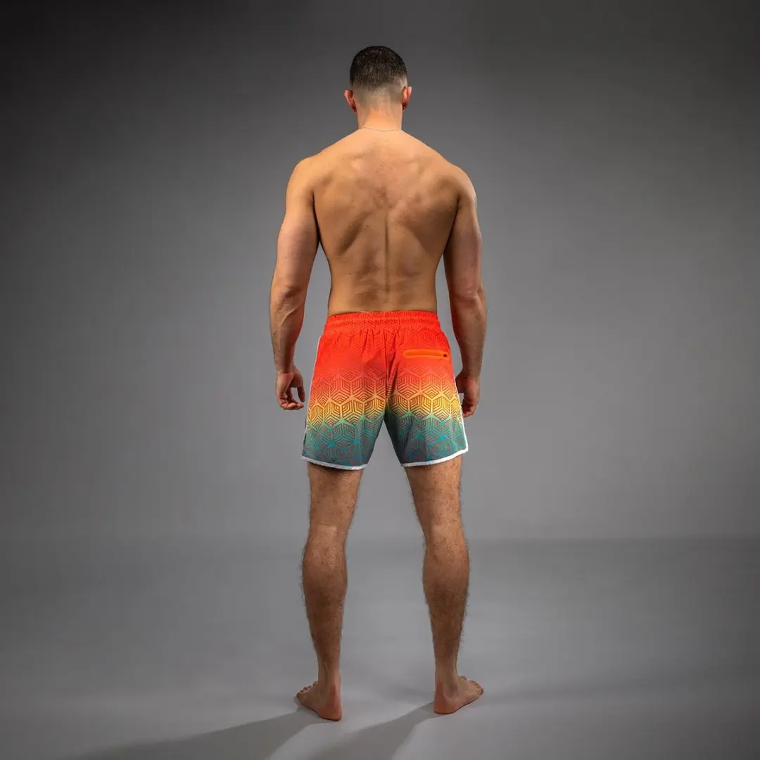 Venum Octane Board Shorts - Sunset Orange Sky Blue S