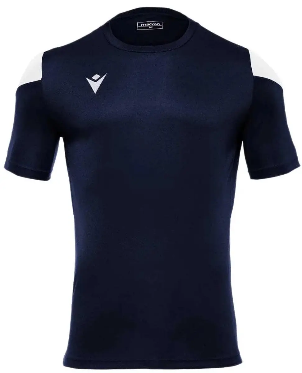 Macron Polis Shirt Korte Mouw Heren M - Marine/Wit