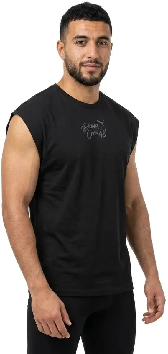 Puma Cutoff Mouwloos T-shirt Zwart L Man