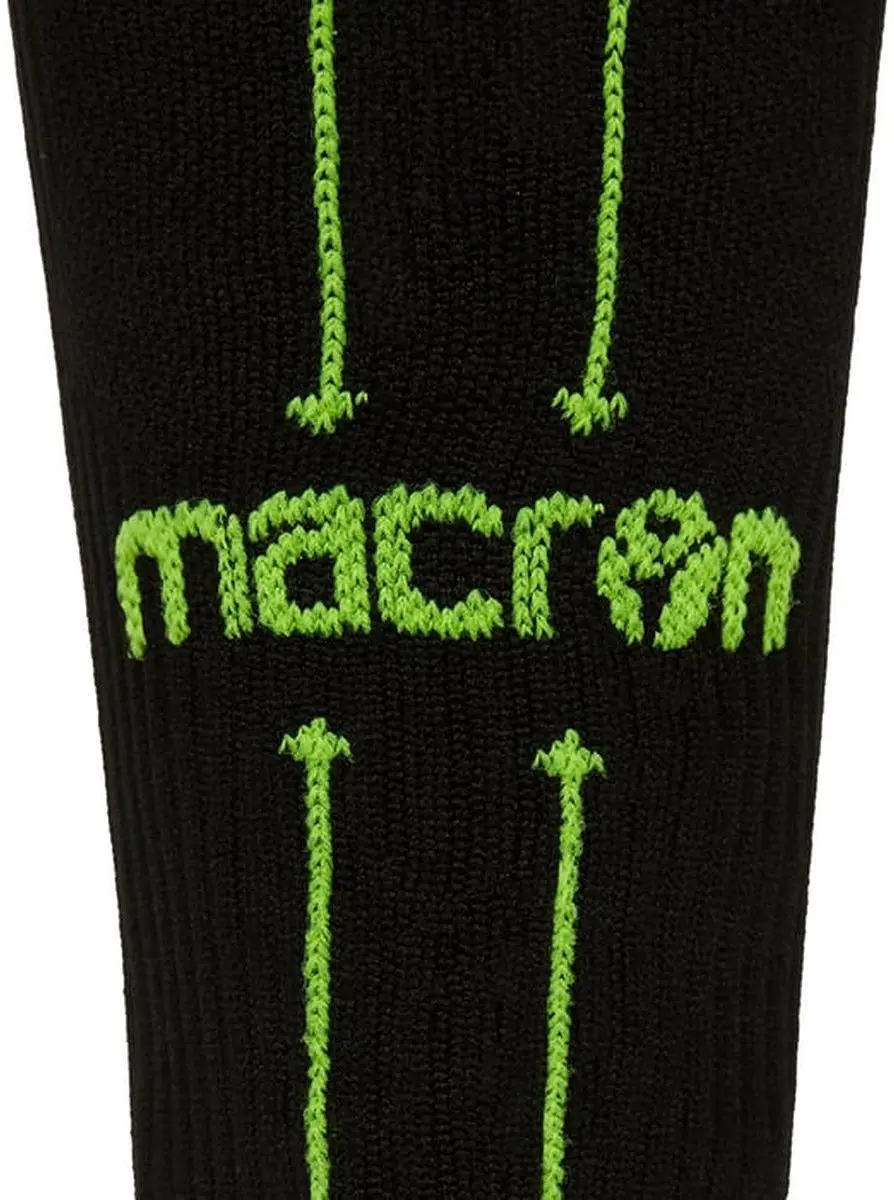 Macron Endurance Loopsokken 35/38 - Zwart/Fluogeel