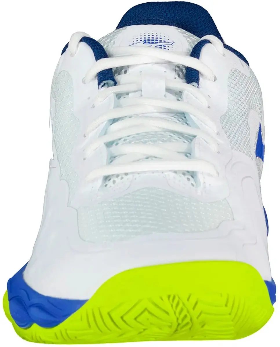 Mizuno Wave Enforce Court AC Allcourt Schoenen - 42.5 - Wit/Dazzling Blue/Lightning Yellow
