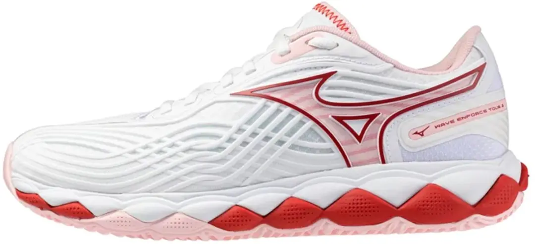 Mizuno Wave Enforce Tour 2 CC Schoenen - 39 - Wit/Lava/Dahlia