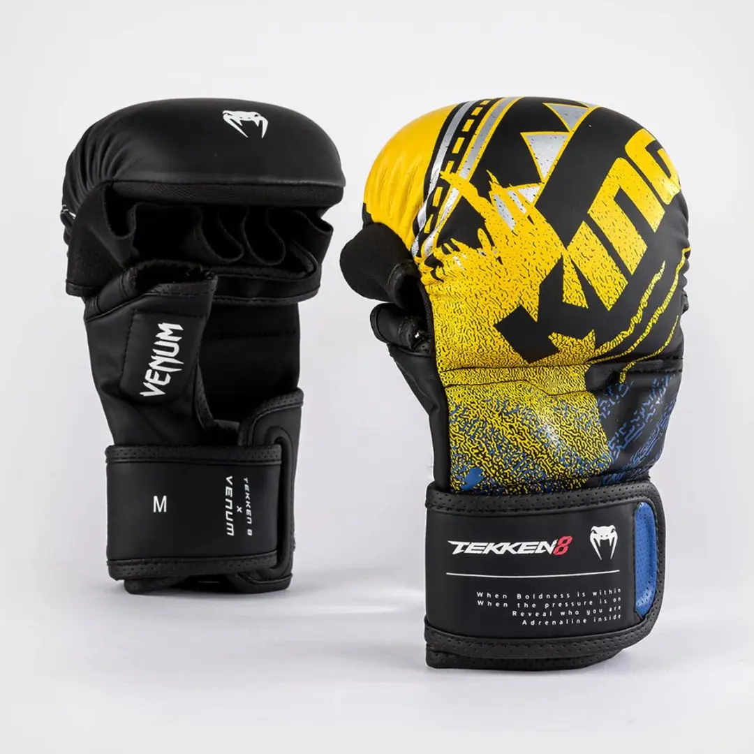 Venum x TEKKEN 8 King MMA Sparringhandschoenen L/XL - Zwart/Geel