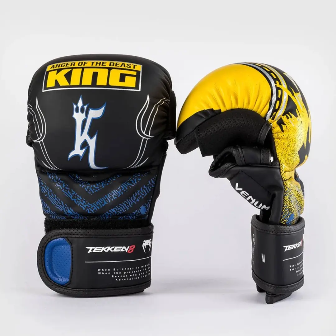 Venum x TEKKEN 8 King MMA Sparringhandschoenen L/XL - Zwart/Geel