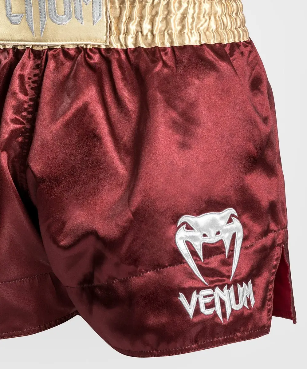 Venum Classic Muay Thai Shorts L - Bordeaux/Goud/Wit - afbeelding 6 van 6