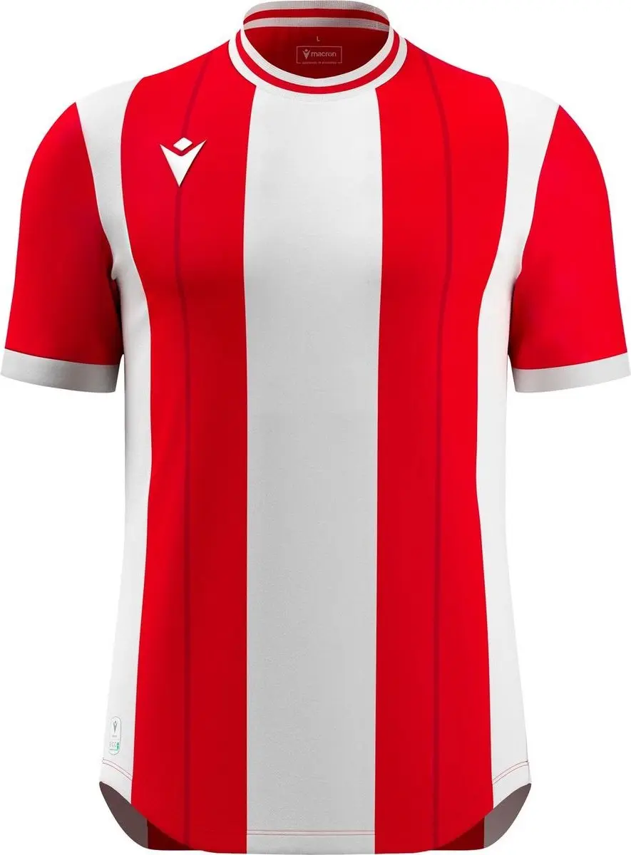 Macron Propus Eco Shirt Korte Mouw Kinderen 140 - Rood/Wit