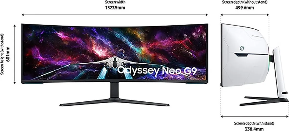 Samsung Odyssey Neo G9 LS57CG952NUXEN Gaming Monitor 57 Inch - 4K VA Curved 240Hz