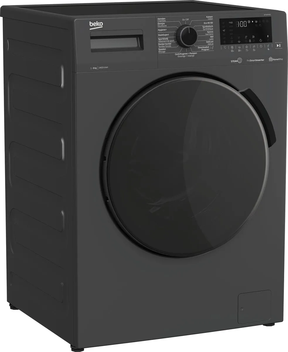 Beko WTV8740A1 Wasmachine 8 kg - Antraciet