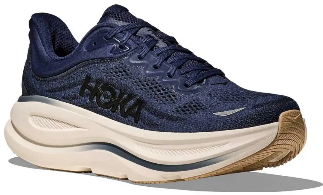 Hoka Bondi 9 Hardloopschoenen Heren - 42 2/3 - Donkerblauw/Zwart